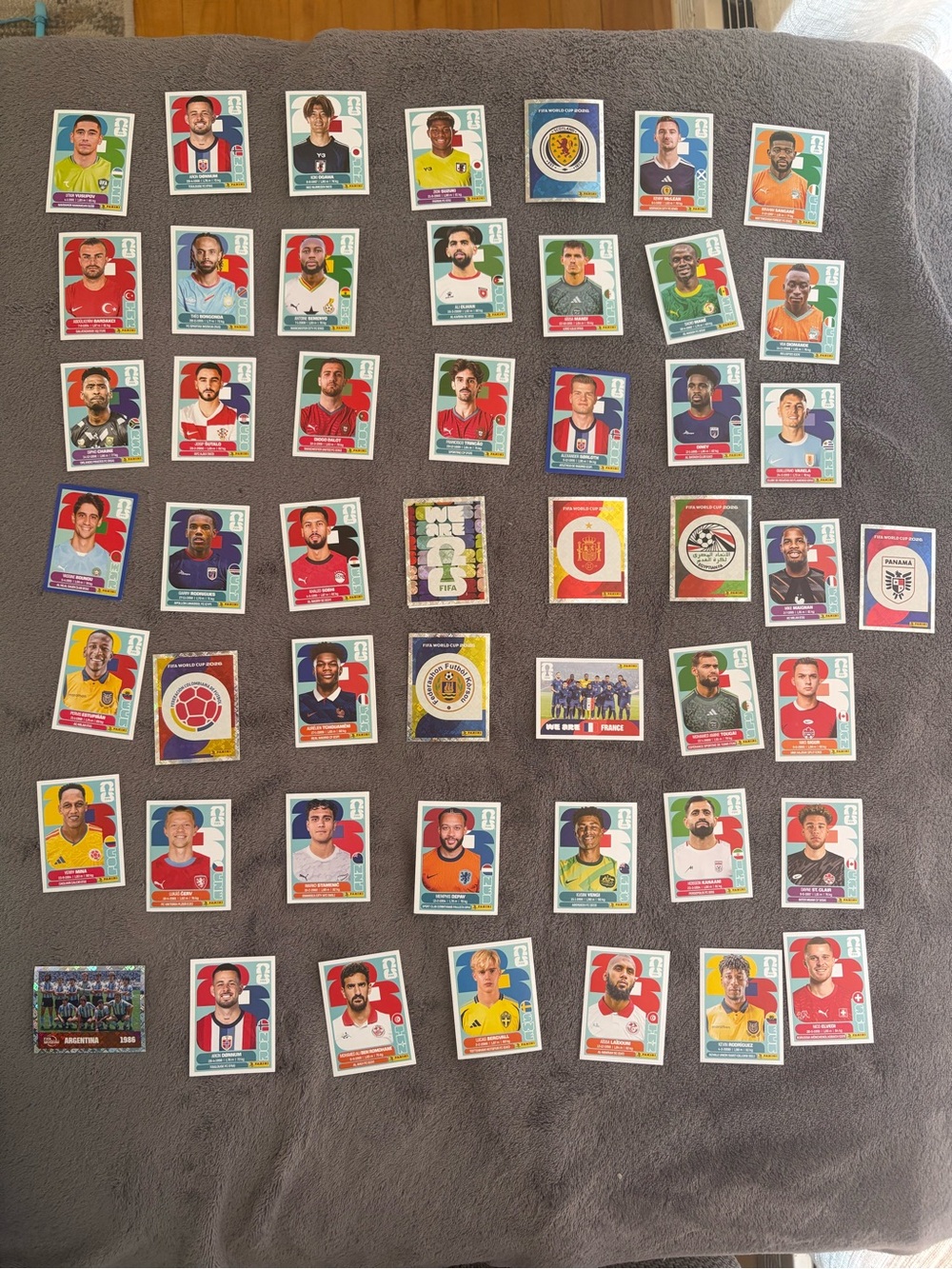 50 Panini Fifa world cup 2026. Soccer Sticker Lot